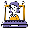 Ícone de gestão e tecnologia comunitária
