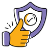 Ícone de confiança e verificação